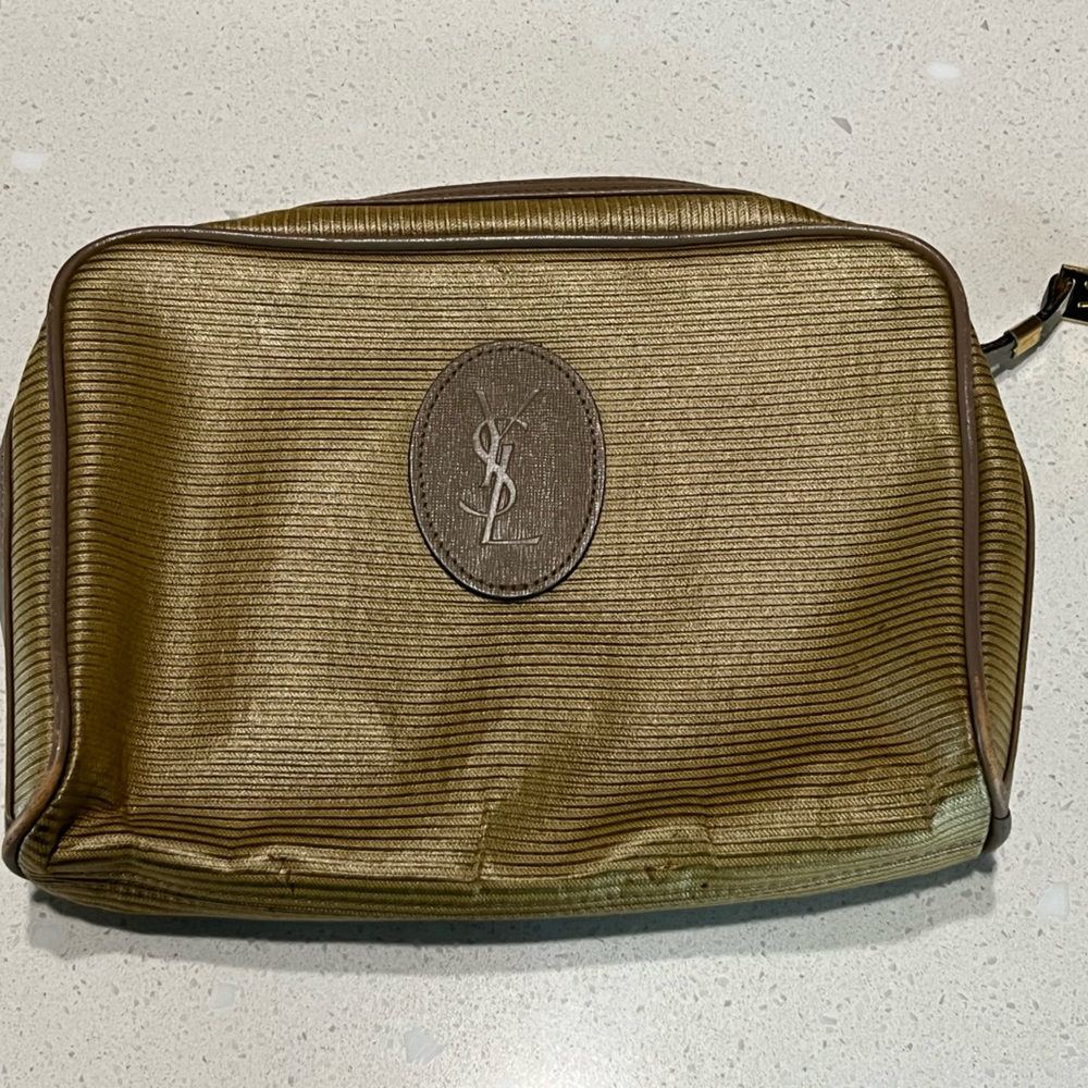 Vintage YSL canvas toiletries bag.